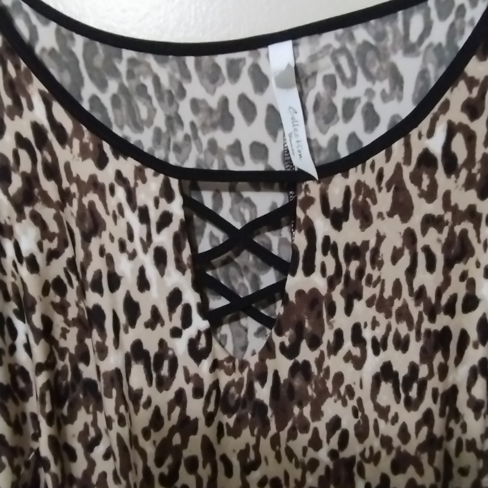 Leppard print nightgown 2x knee length
